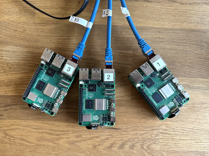 Raspberry Pi with labels