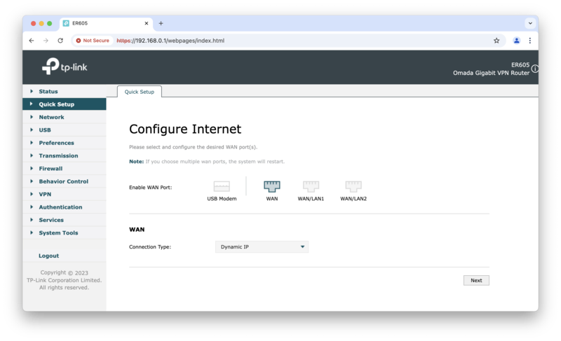 DHCP Settings